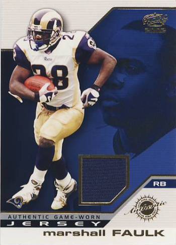 2002 Pacific Game Worn Jerseys #37 Marshall Faulk
