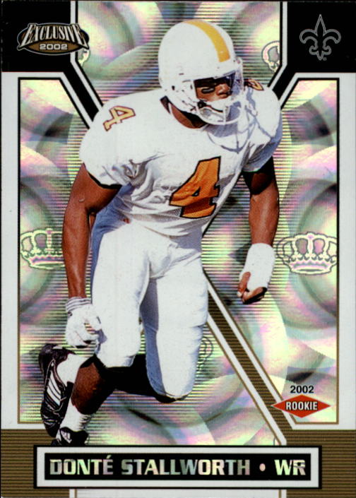 2002 Pacific Exclusive #196 Donte Stallworth RC