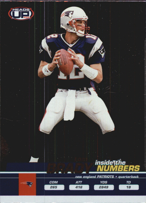 2002 Pacific Heads Up Inside the Numbers #17 Tom Brady