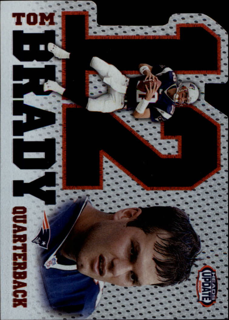 2002 Pacific Heads Update Big Numbers #15 Tom Brady