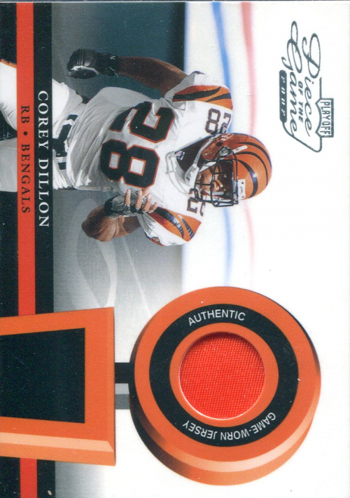 2002 Playoff Piece of the Game Materials #8J Corey Dillon JSY