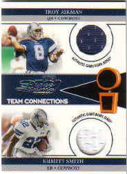 2002 Playoff Piece of the Game Materials #63J Troy Aikman JSY/Emmitt Smith JSY/500