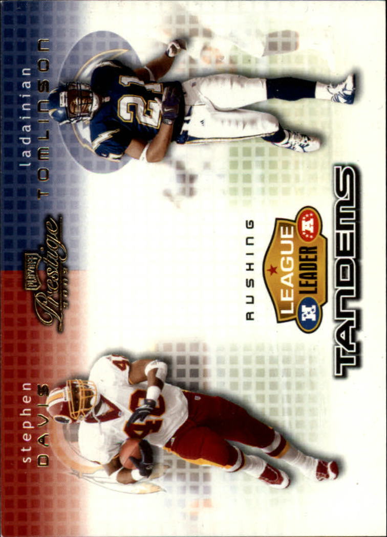 2002 Playoff Prestige League Leader Tandems #LL11 LaDainian Tomlinson/Stephen Davis