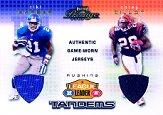 2002 Playoff Prestige League Leader Tandems Materials #LL12 Corey Dillon/Tiki Barber