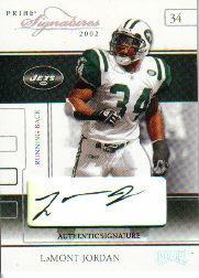 2002 Playoff Prime Signatures Autographs #22 LaMont Jordan/115
