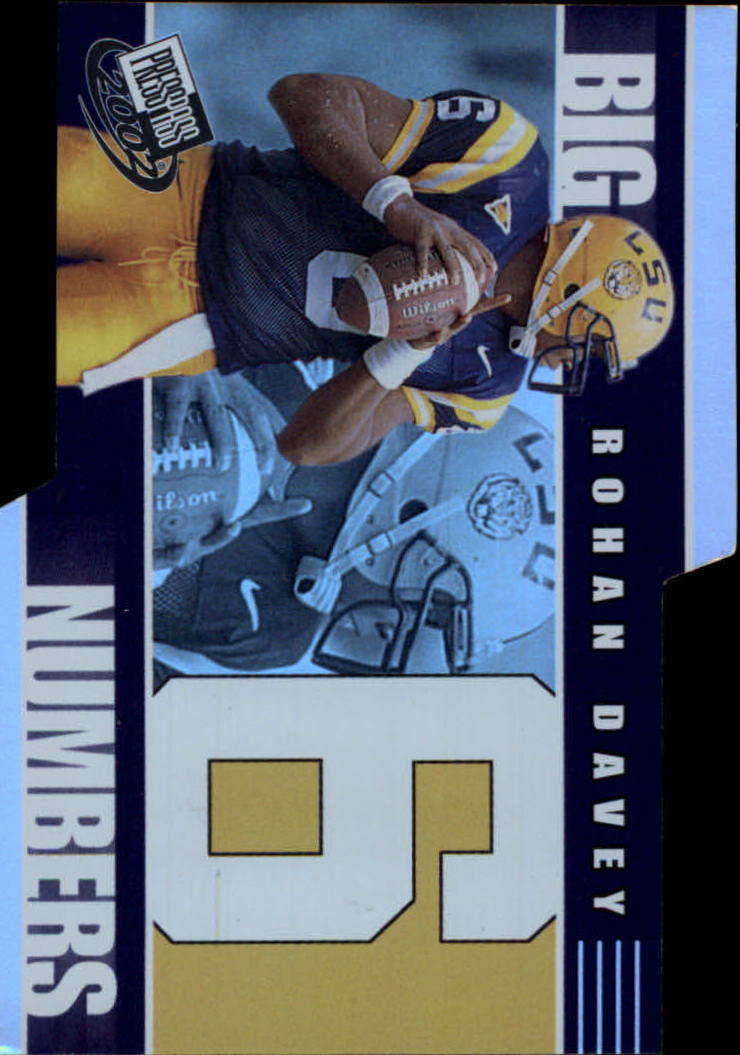 2002 Press Pass Big Numbers #BN3 Rohan Davey