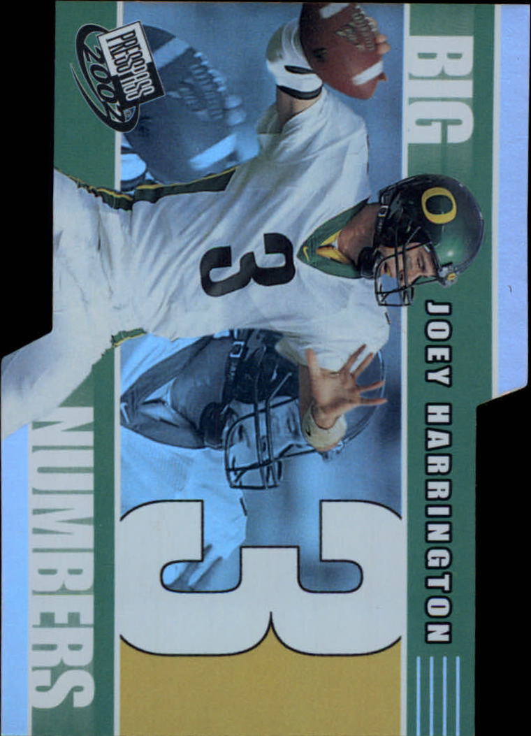 2002 Press Pass Big Numbers #BN4 Joey Harrington