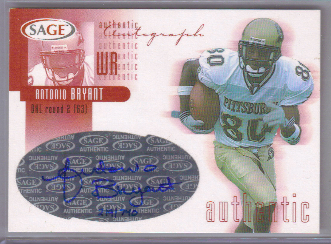 2002 SAGE Autographs Red #A2 Antonio Bryant/740