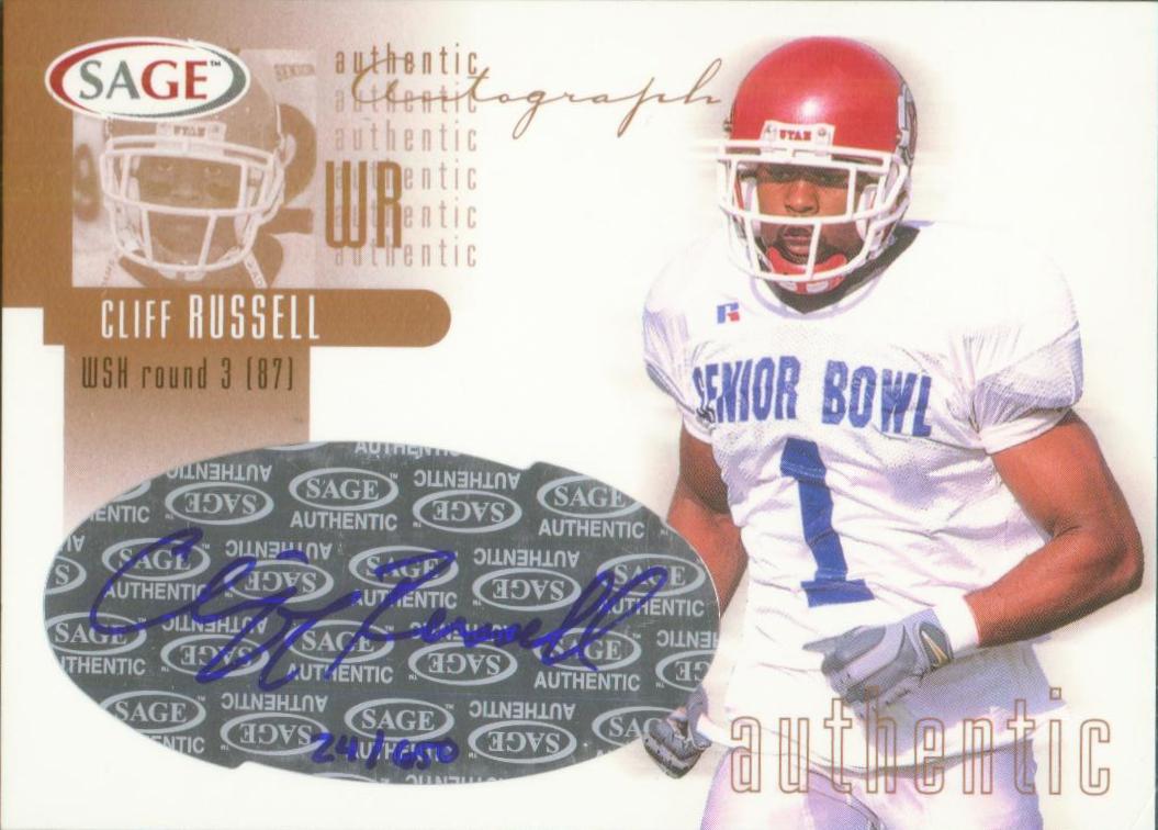 2002 SAGE Autographs Bronze #A35 Cliff Russell/650