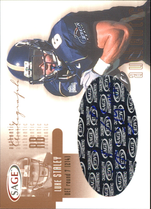 2002 SAGE Autographs Bronze #A38 Luke Staley/650