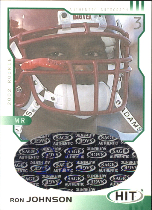 2002 SAGE HIT Autographs Emerald #H33 Ron Johnson