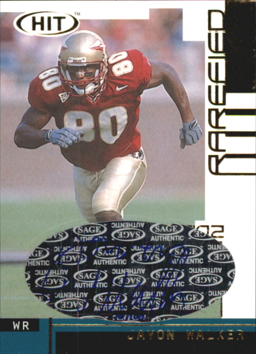 2002 SAGE HIT Autographs Rarefied Gold #H41 Javon Walker