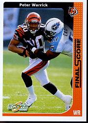 2002 Score Final Score #52 Peter Warrick