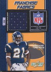 2002 Score Franchise Fabrics #16 LaDainian Tomlinson