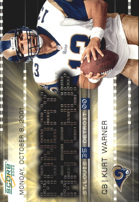2002 Score Monday Matchups #4 Kurt Warner