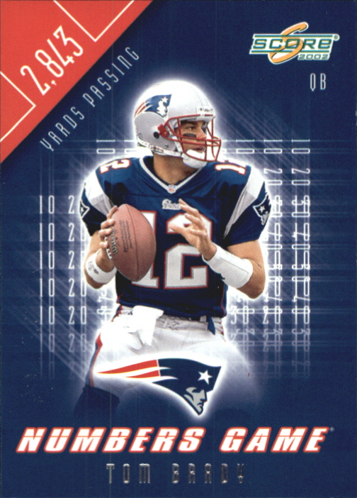2002 Score Numbers Game #10 Tom Brady/2843