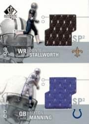 2002 SP Authentic Threads Doubles #AT2SM Donte Stallworth/Peyton Manning