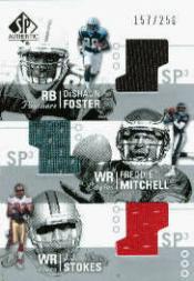 2002 SP Authentic Threads Triples #AT3FM Foster/Mitchell/Stokes