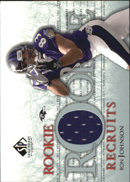 2002 SP Legendary Cuts Rookie Recruits Jerseys #RRRJ Ron Johnson