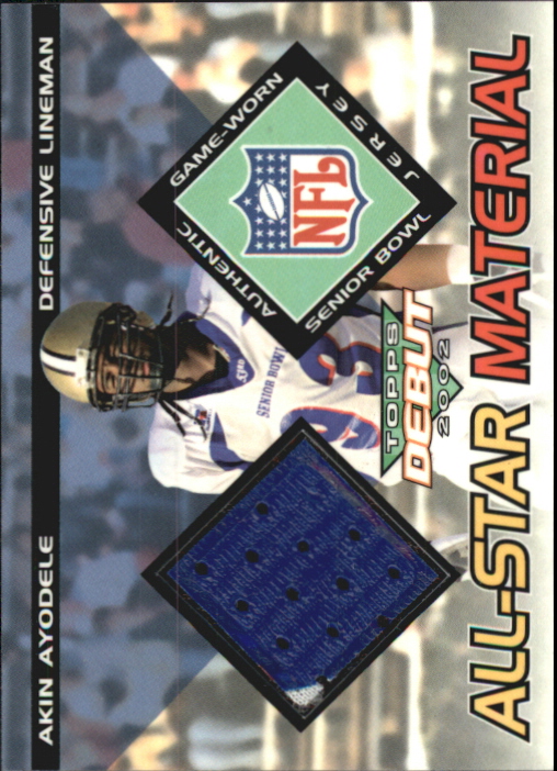 2002 Topps Debut All-Star Materials #AMAA Akin Ayodele