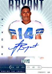 2002 UD Graded #170 Antonio Bryant P AU RC