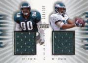 2002 UD Graded Dual Game Jerseys #SS100 Corey Simon/Duce Staley