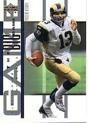 2002 UD Piece of History The Big Game #BG25 Kurt Warner