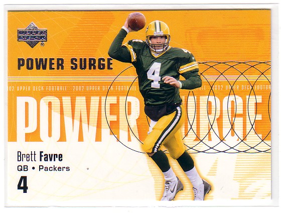 2002 Upper Deck Power Surge #PS5 Brett Favre