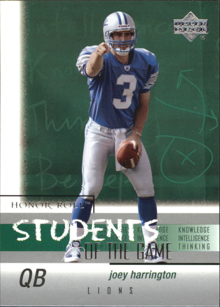 2002 Upper Deck Honor Roll Students of the Game #SGQ2 Joey Harrington