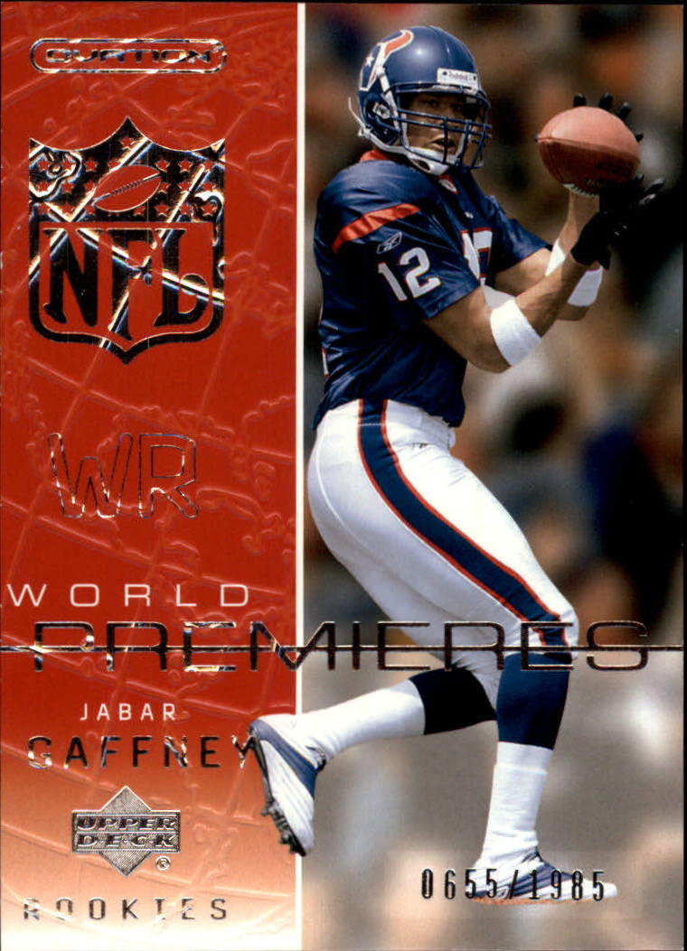 2002 Upper Deck Ovation #103 Jabar Gaffney RC
