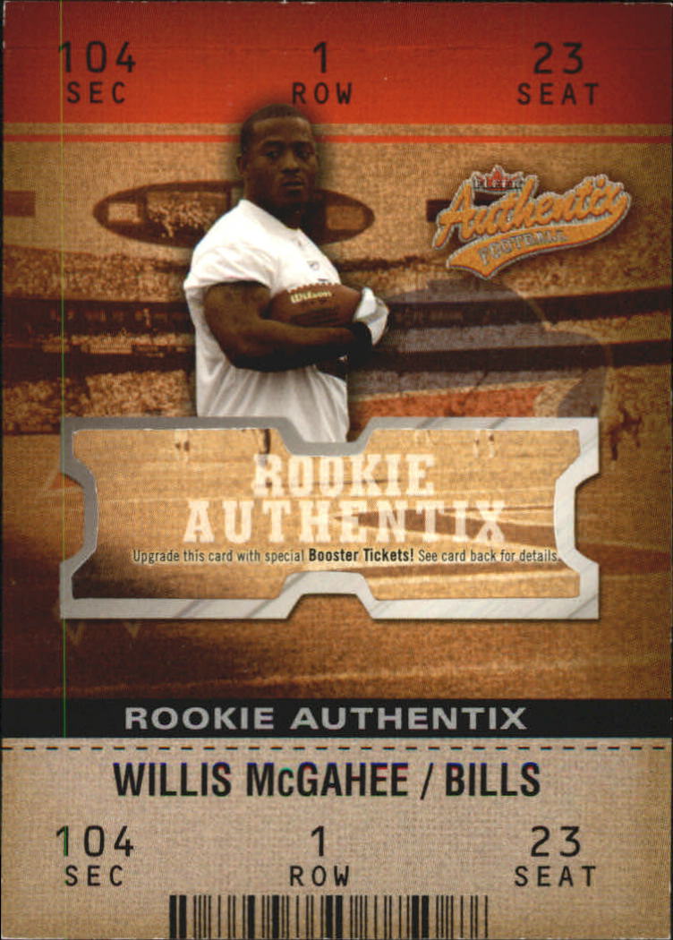 2003 Fleer Authentix #105 Willis McGahee RC