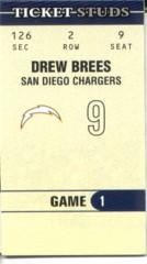 2003 Fleer Authentix Ticket Studs Jerseys #TSDB Drew Brees