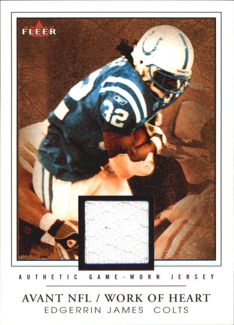2003 Fleer Avant Work of Heart Jerseys #7 Edgerrin James