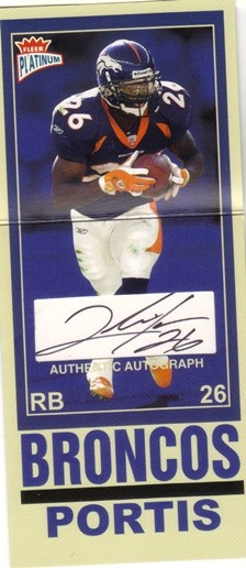 2003 Fleer Platinum Big Signs Autographs #BSACP Clinton Portis