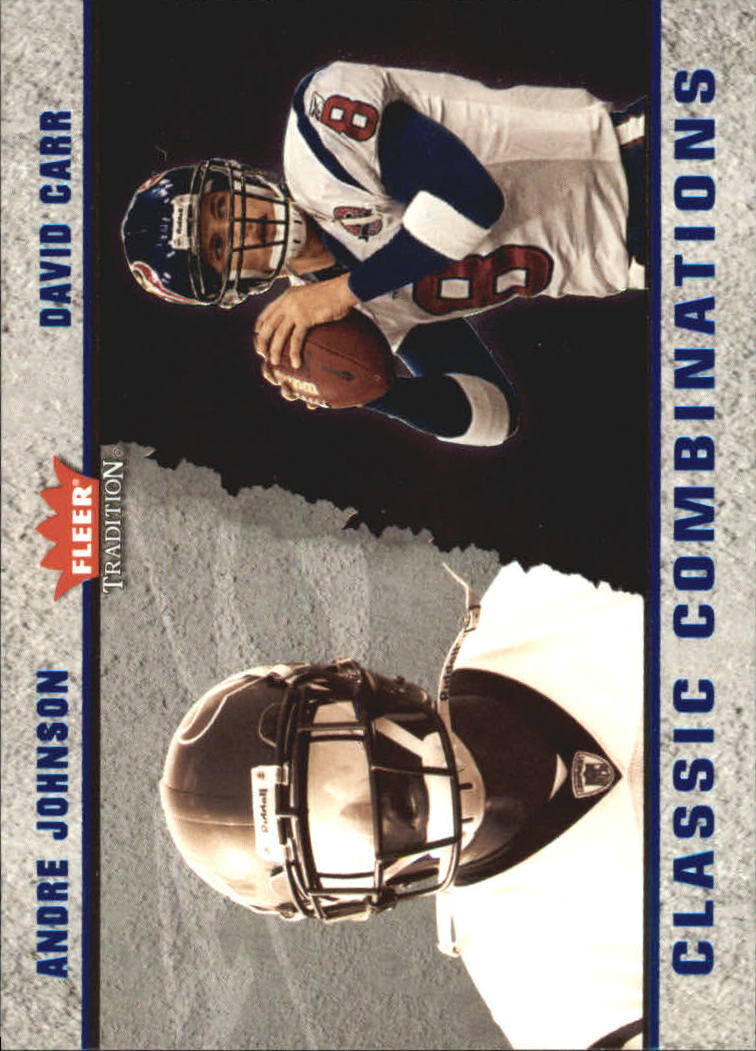 2003 Fleer Tradition Classic Combinations #15 David Carr/Andre Johnson