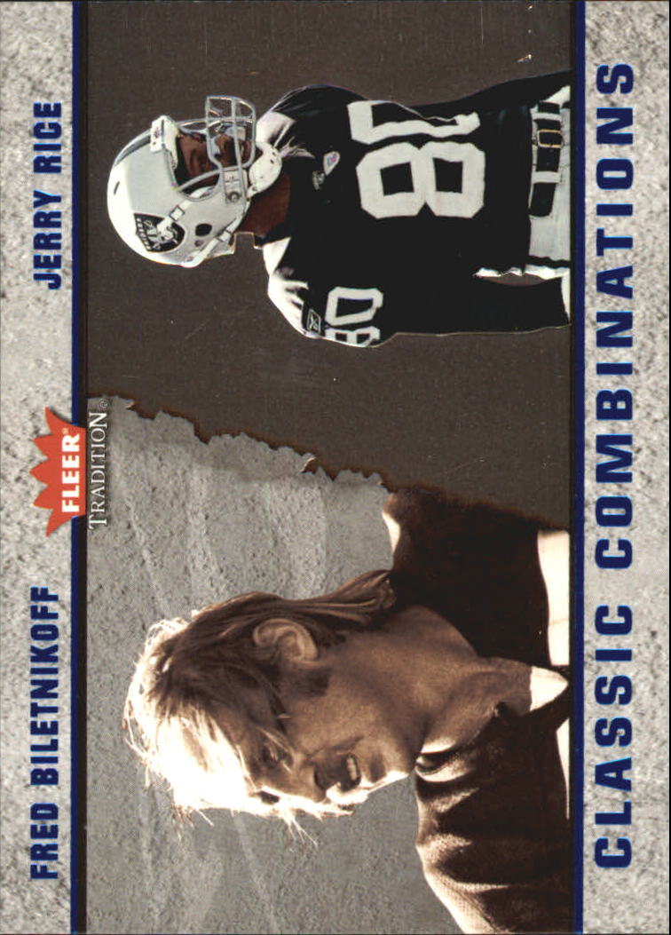 2003 Fleer Tradition Classic Combinations #17 Fred Biletnikoff/Jerry Rice