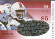 2003 SAGE Autographs Red #A28 Jerome McDougle/930