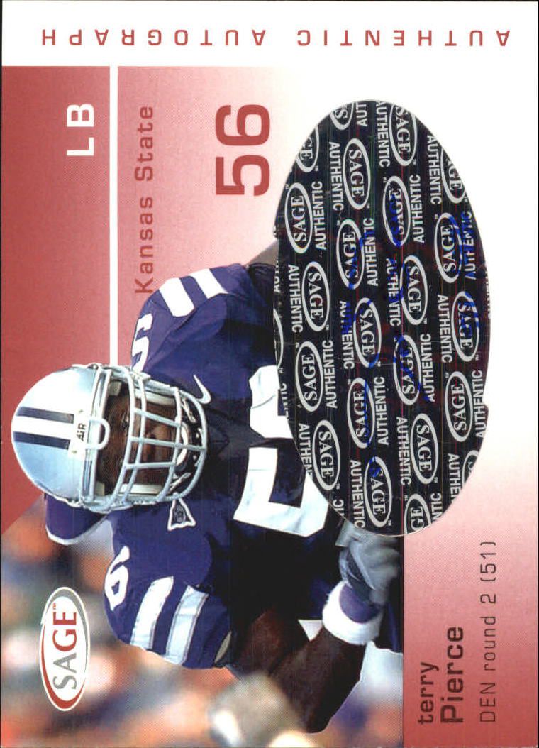 2003 SAGE Autographs Red #A33 Terry Pierce/930