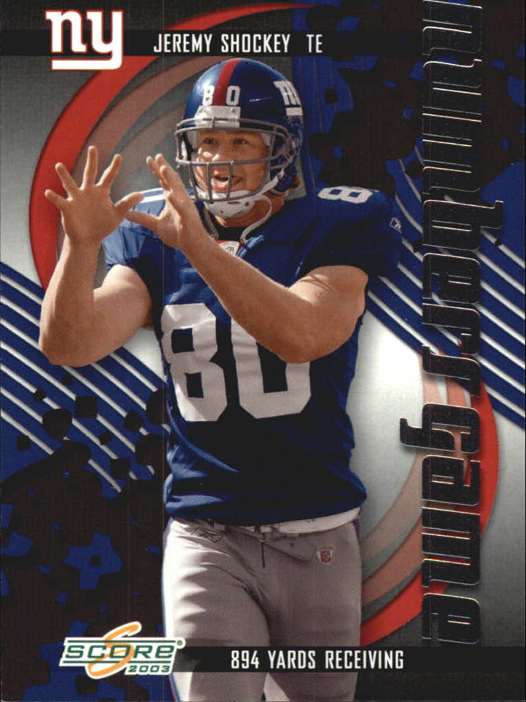 2003 Score Numbers Game #NG26 Jeremy Shockey/894