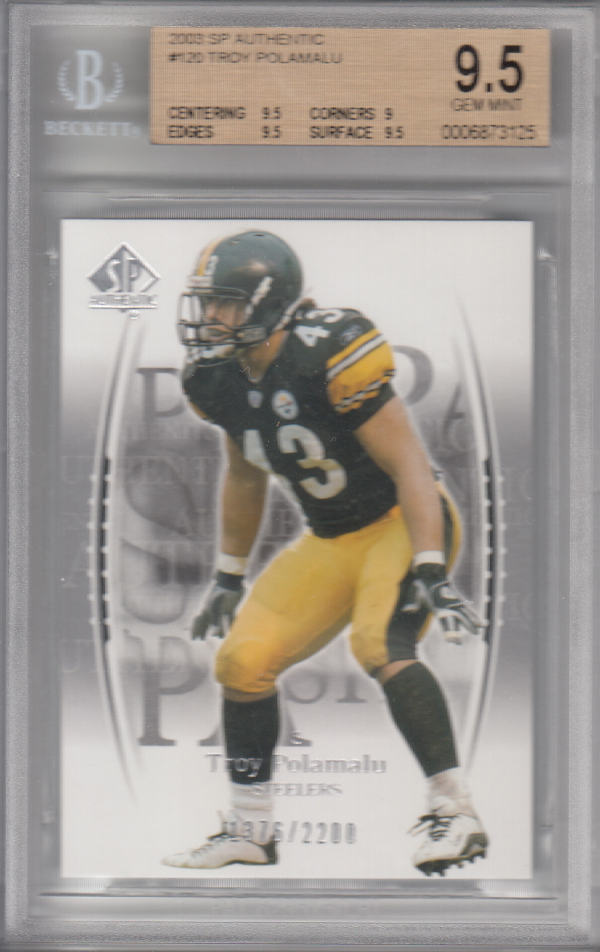2003 SP Authentic #120 Troy Polamalu RC front image