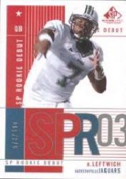 2003 SP Game Used Edition #92 Byron Leftwich RC