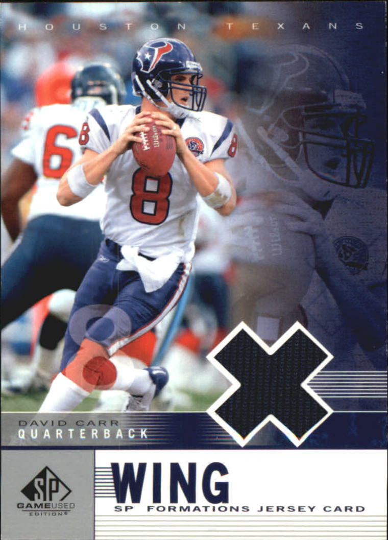 2003 SP Game Used Edition Formations Wing #DC David Carr/750*