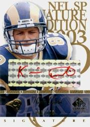 2003 SP Signature Autographs Red Ink #KC Kevin Curtis