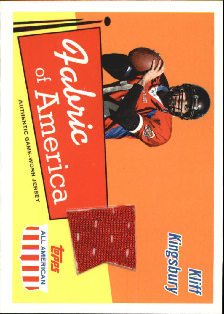 2003 Topps All American Fabric of America #FAKK Kliff Kingsbury C