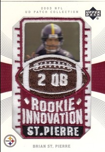 2003 UD Patch Collection #129 Brian St.Pierre RI RC