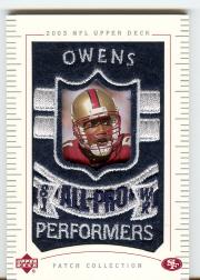 2003 UD Patch Collection #158 Terrell Owens AP