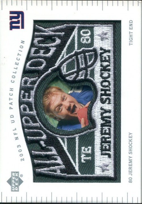 2003 UD Patch Collection All Upper Deck Patches #UD7 Jeremy Shockey