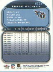 2003 Ultra #160 Frank Wycheck back image