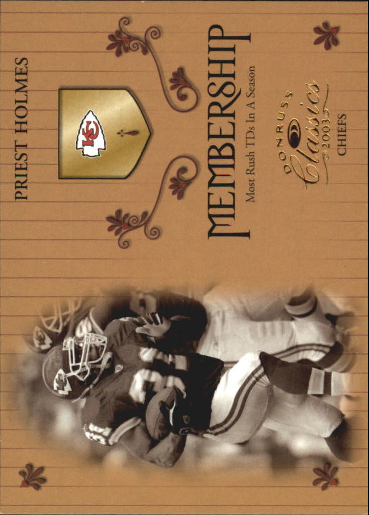2003 Donruss Classics Membership #M9 Priest Holmes