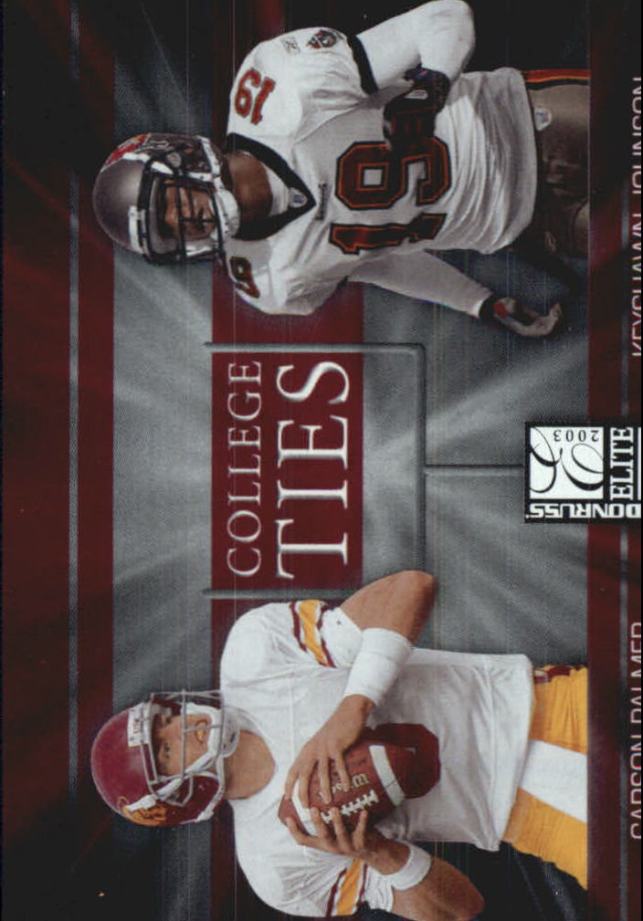 2003 Donruss Elite College Ties #CT3 Keyshawn Johnson/Carson Palmer